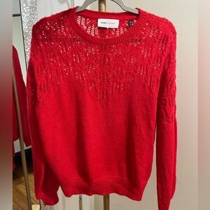 Red Women's Crew Neck Sweater